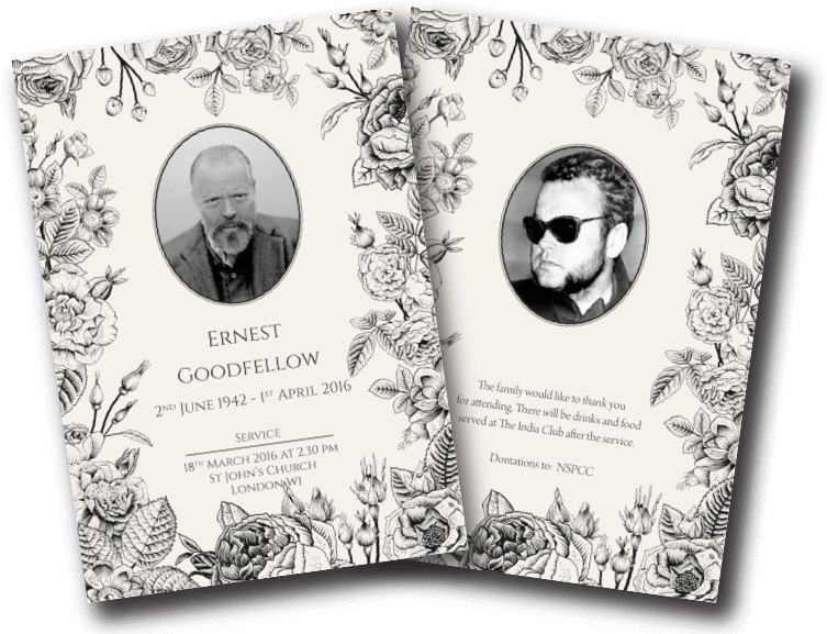 Victorian Funeral Order of Service Design