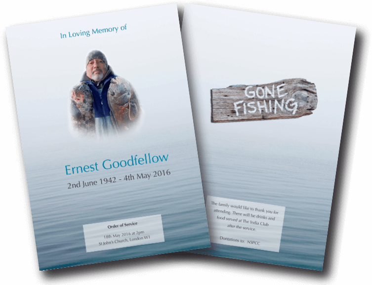 modern funeral order of service design